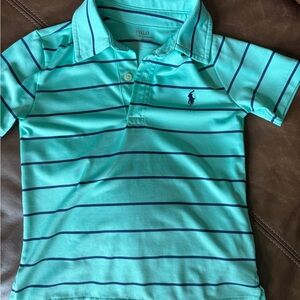 Polo by Ralph Lauren Kids Aqua Striped Polo Shirt